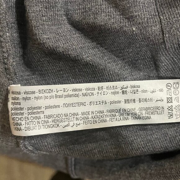 Zara Knit Marble Cardigan Coat Faux Leather Trim - Picture 12 of 12